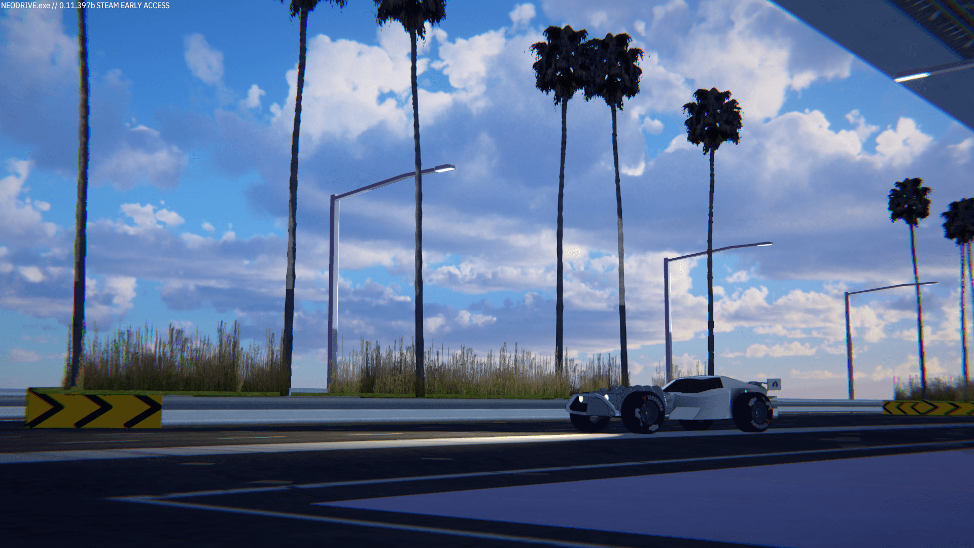 A picture of a car racing on a track